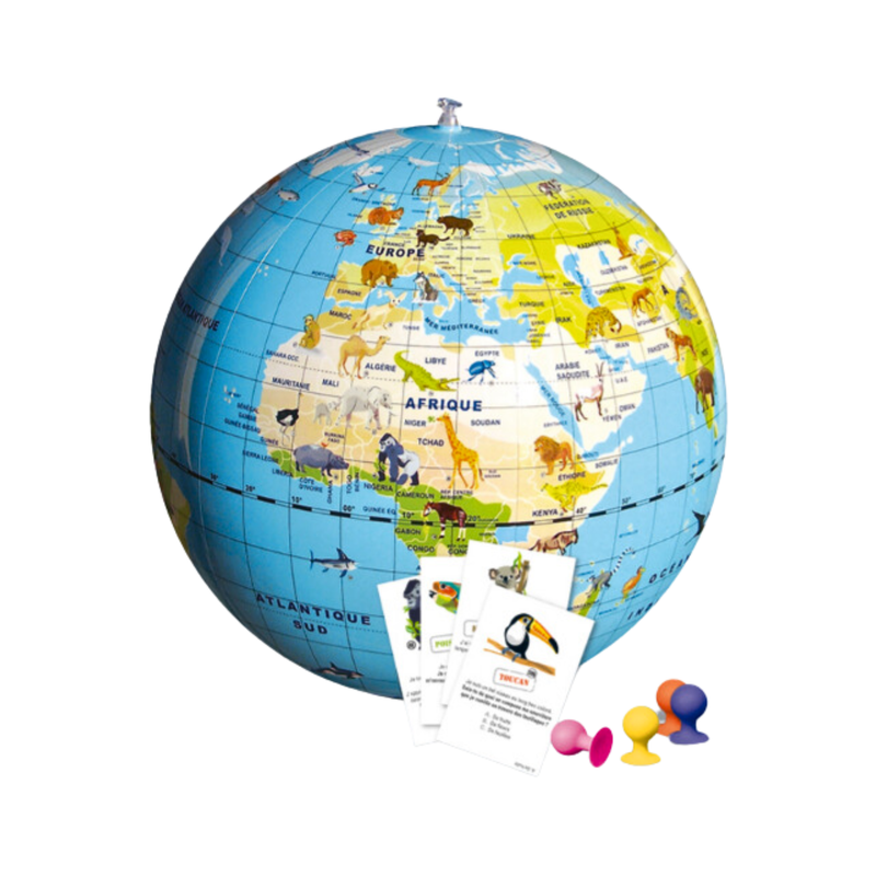 Stick N quiz animals of the world globe game  16.5in  