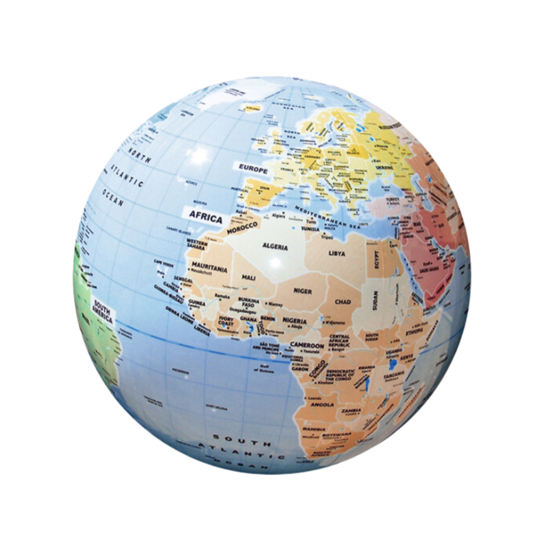 Political worldglobe 16.5in  