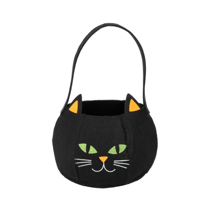 Black cat candy basket, felt, 7x10 in  12      