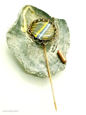 African detail lapel pin | ankara scarf pin | hat pin