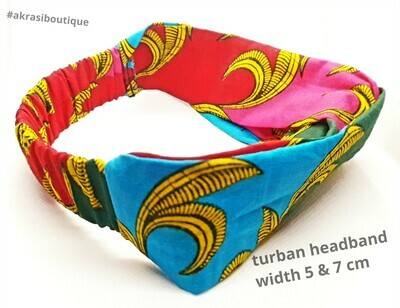 African wax print elasticated hair wrap | turban | turban headband | African print headwrap | Ankara print turban | hair tie