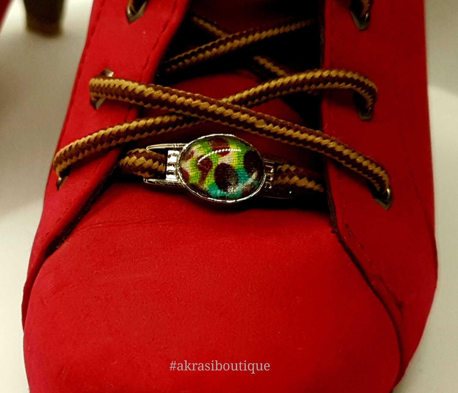 African wax print shoe tag | Ankara lace locks | clothing accessories