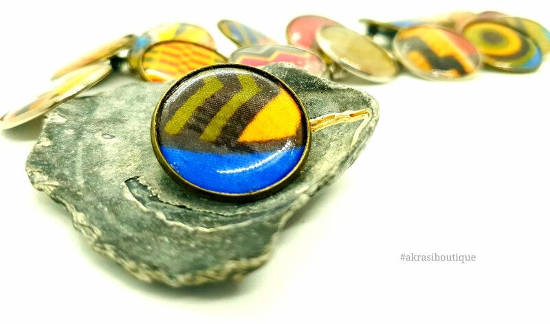 African wax print button pins | Ankara button pin | Kente pin | Dashiki badge
