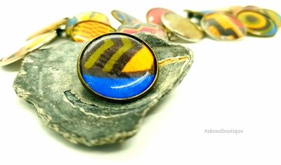 African wax print button pins | Ankara button pin | Kente pin | Dashiki badge