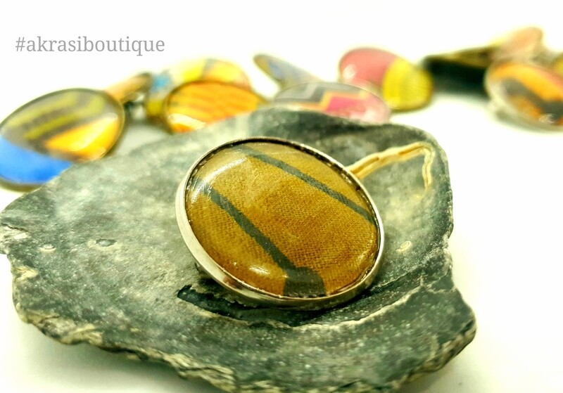 African wax print silver button pins | Ankara button badge | Kente pin