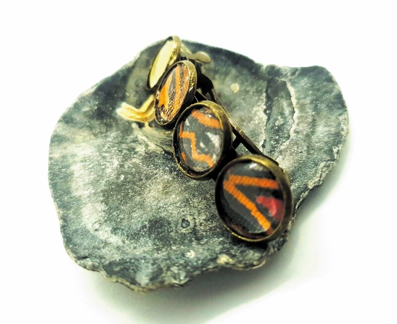 Dashiki detail barrette hair clip in bronze