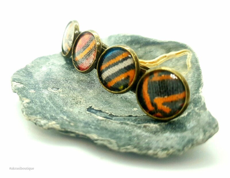 Dashiki detail barrette hair clip in bronze