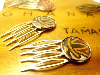 Dashiki hair comb set | African pins | Ankara hair slide