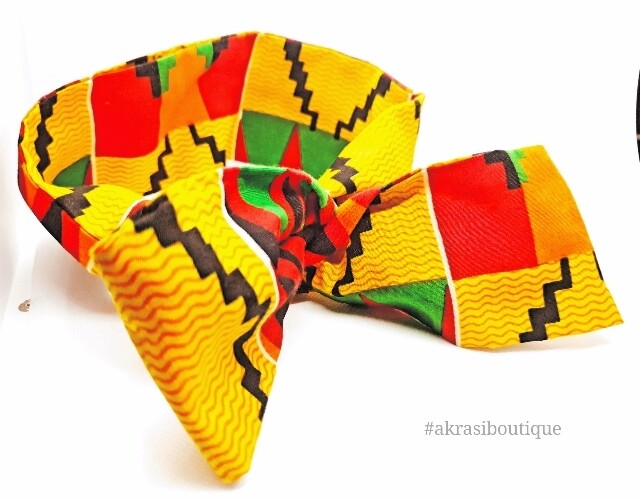 Kente print wire twist hair tie | hair wrap | headband | African print headwrap | Ankara print wire headtie | wire hair tie