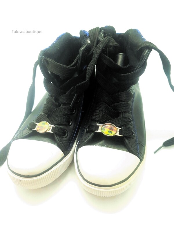 African wax kente print shoe tag | kente lace locks | clothing accessories