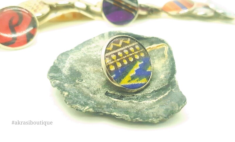 African wax print button pins | Dashiki button pin | Kente pin