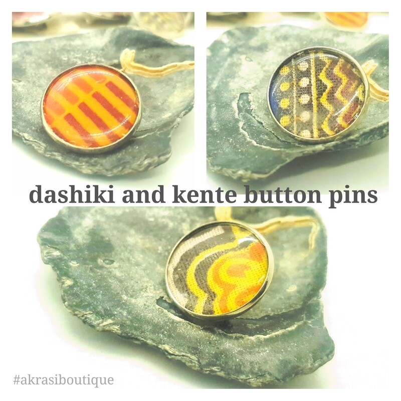 African wax print button pins | Ankara button pin