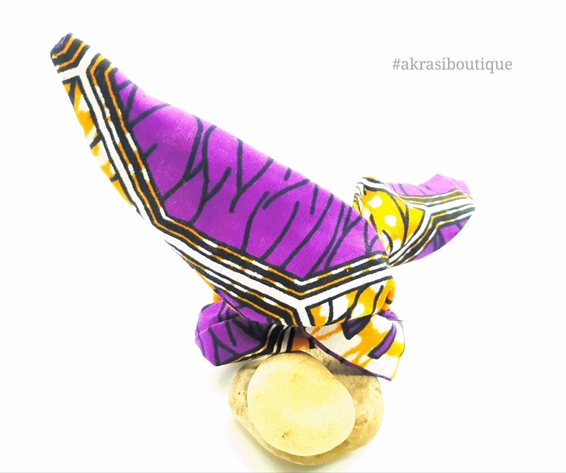 purple sika hair wire twist bun tie | African print bun wrap | Ankara print wire hair tie