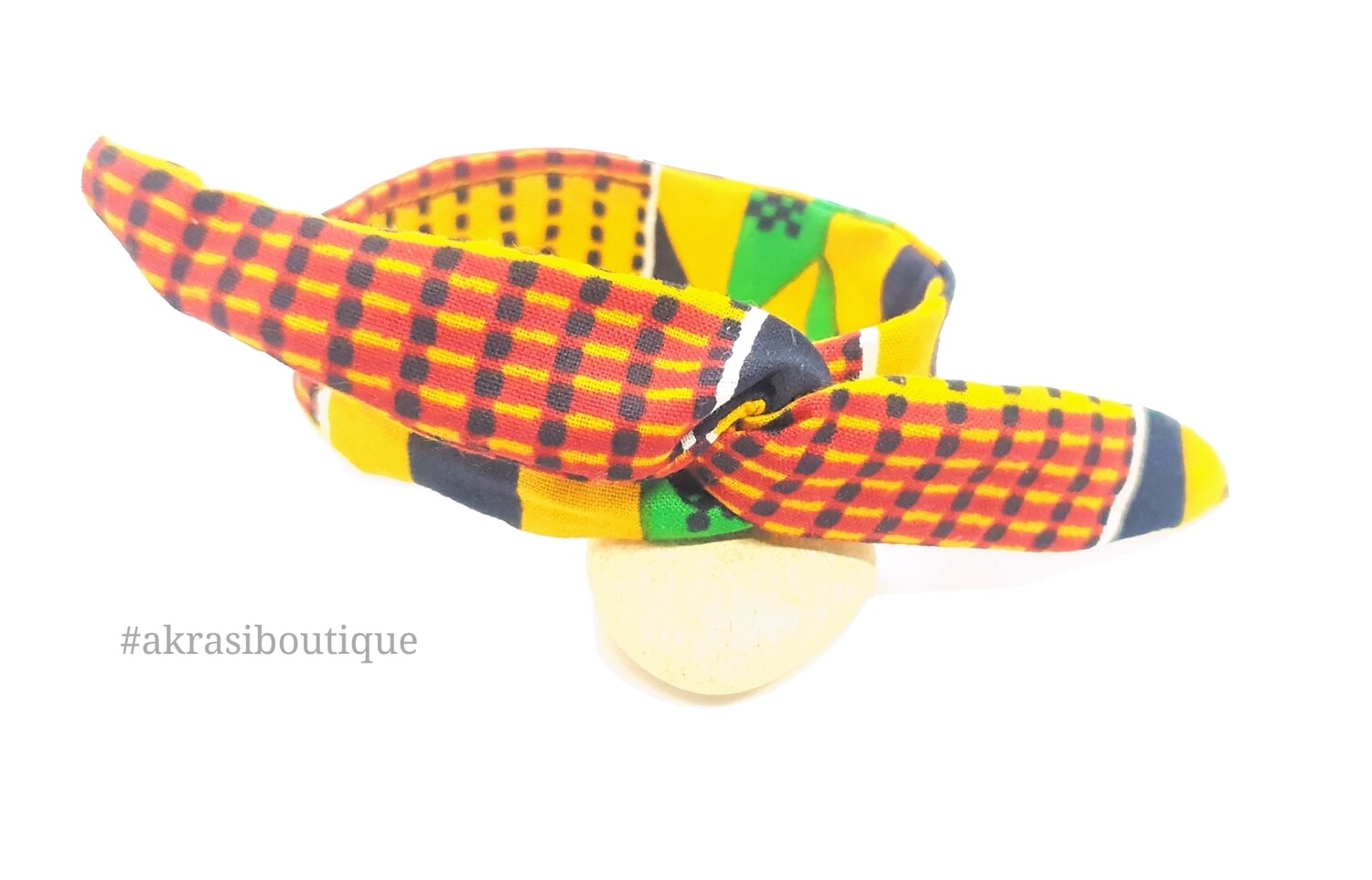African kente print wire twist bun tie | African print bun wrap | Ankara print headtie | wire hair tie