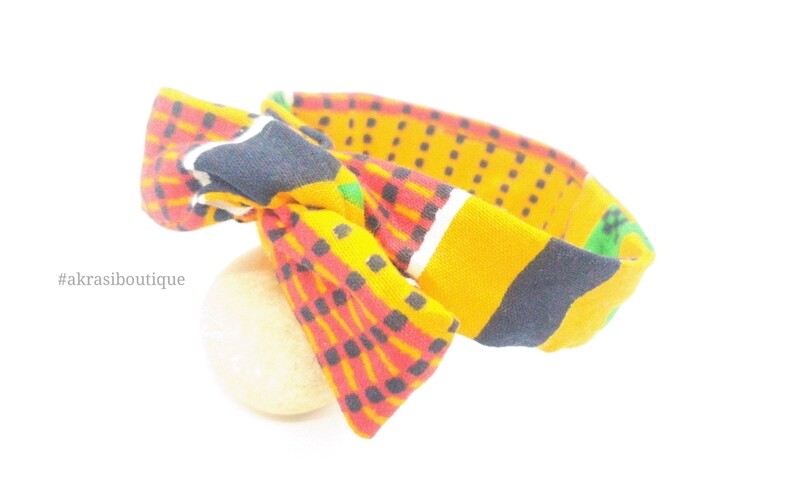 African kente print wire twist bun tie | African print bun wrap | Ankara print headtie | wire hair tie