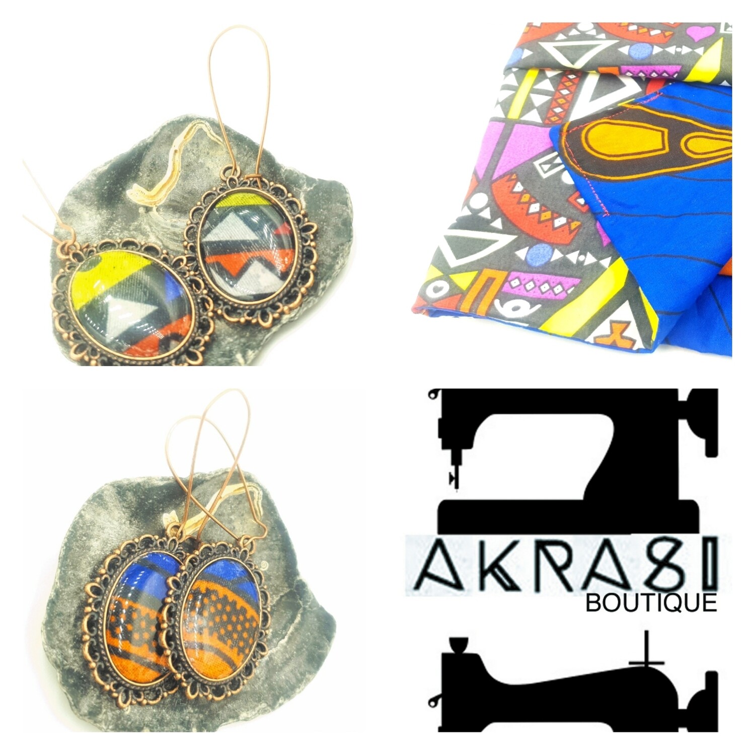 Custom handmade kente and ankara set for spaceship massah