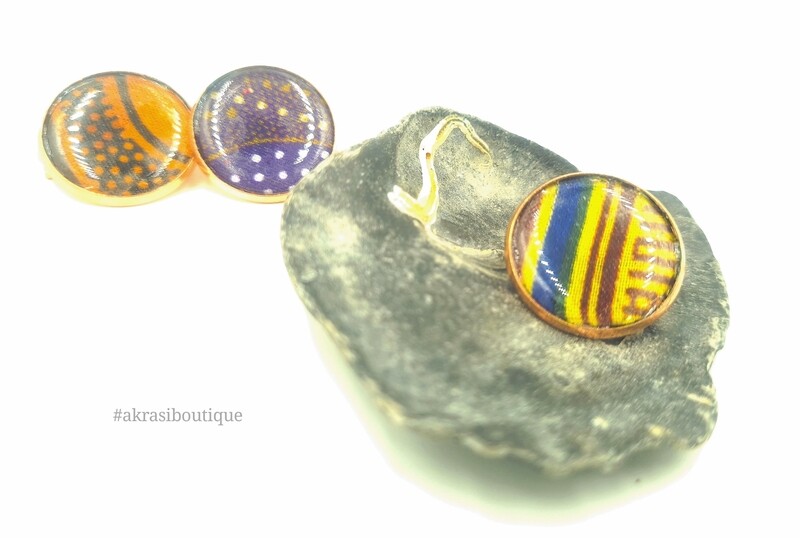 African wax print button pins | Ankara button badge | Kente pin