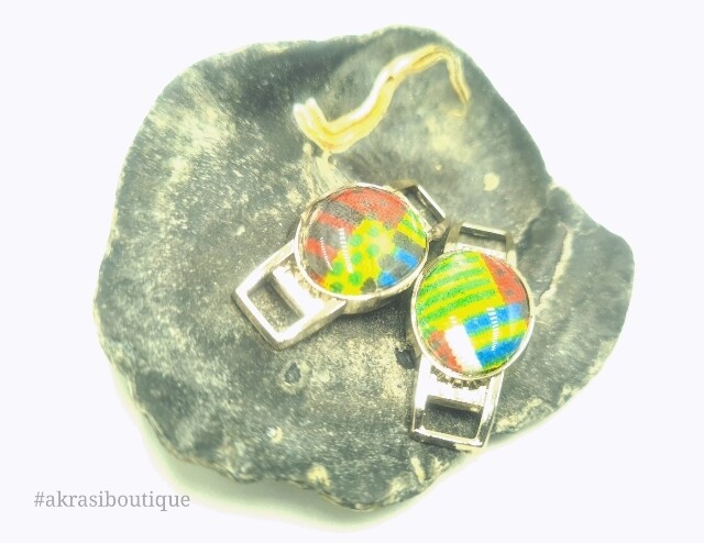 African wax kente print shoe tag | kente lace locks | clothing accessories