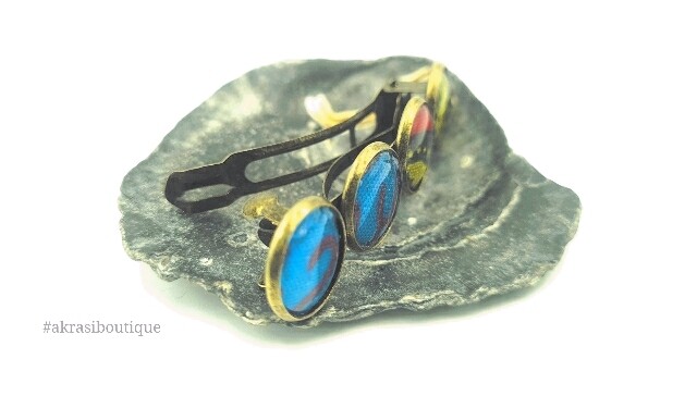 African print barrette hair clip in bronze | twa accessory | transition hair