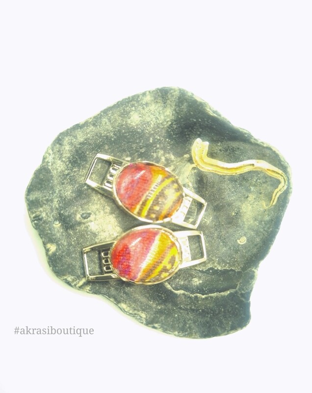 African wax dashiki print shoe tag | Ankara lace locks | clothing accessories
