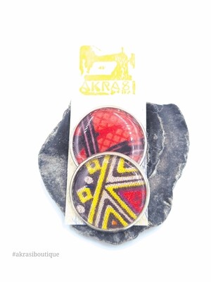 African wax print button pins | Ankara button badge | dashiki pin