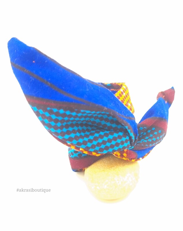 Ankara print wire twist bun tie | African print bun wrap | Ankara print headtie | wire hair tie