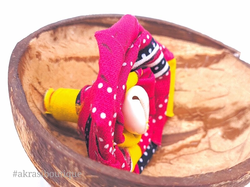 Funky kente rose with gemstone flower pin | flower hair clip | flower brooch | clothing accessories
