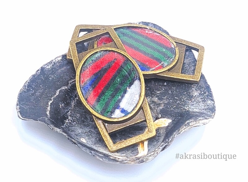 African wax print shoe tag | ankara lace locks | clothing accessories