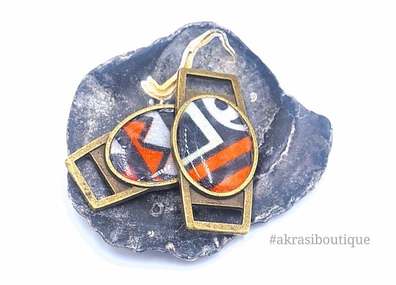 African wax contemporary kente print shoe tag | kente lace locks | clothing accessories