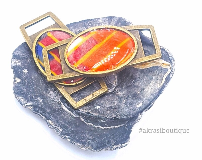African wax kente print shoe tag | kente lace locks | clothing accessories