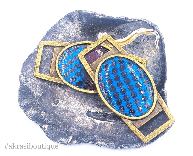 African wax print blue, purple and yellow shoe tag | ankara lace locks | clothing accessories