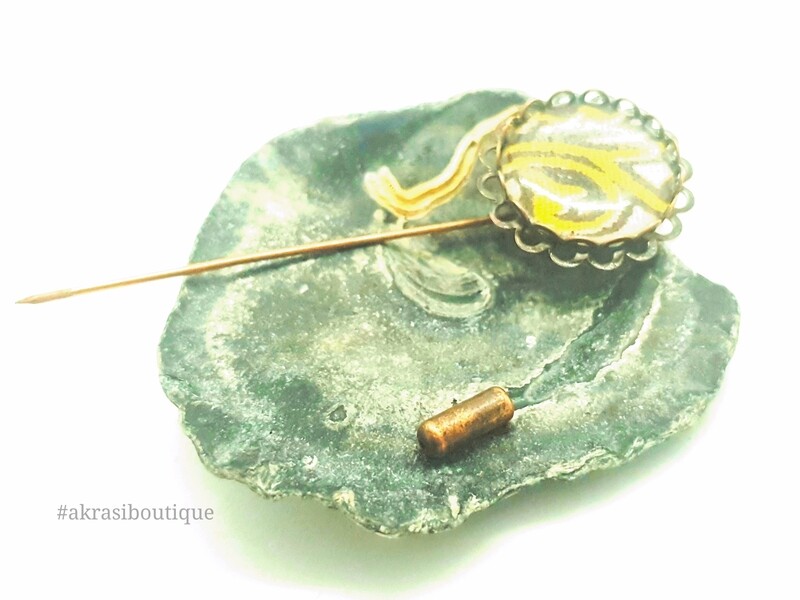 Dashiki detail lapel pin | ankara scarf pin | hat pin