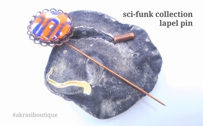 Sci funk collection lapel pin | ankara scarf pin | hat pin