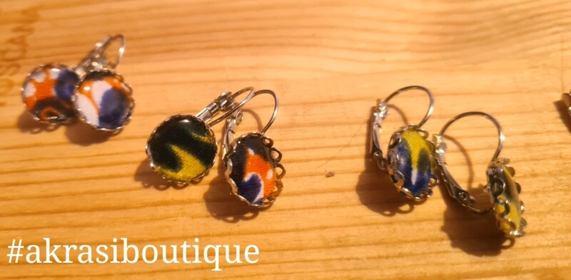 Scifunk collection round silver drop earrings