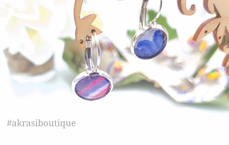 Sci-funk collection round silver drop earrings