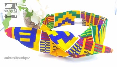 Supreme Kente print wire twist hair tie | hair wrap | headband | African print headwrap | Ankara print wire headtie | wire hair tie