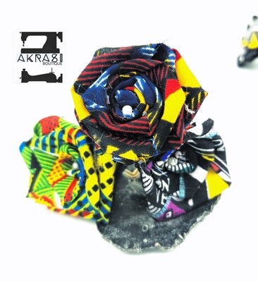 Triple u shaped wavy hair pin set | African bun pins | Ankara hair slides
