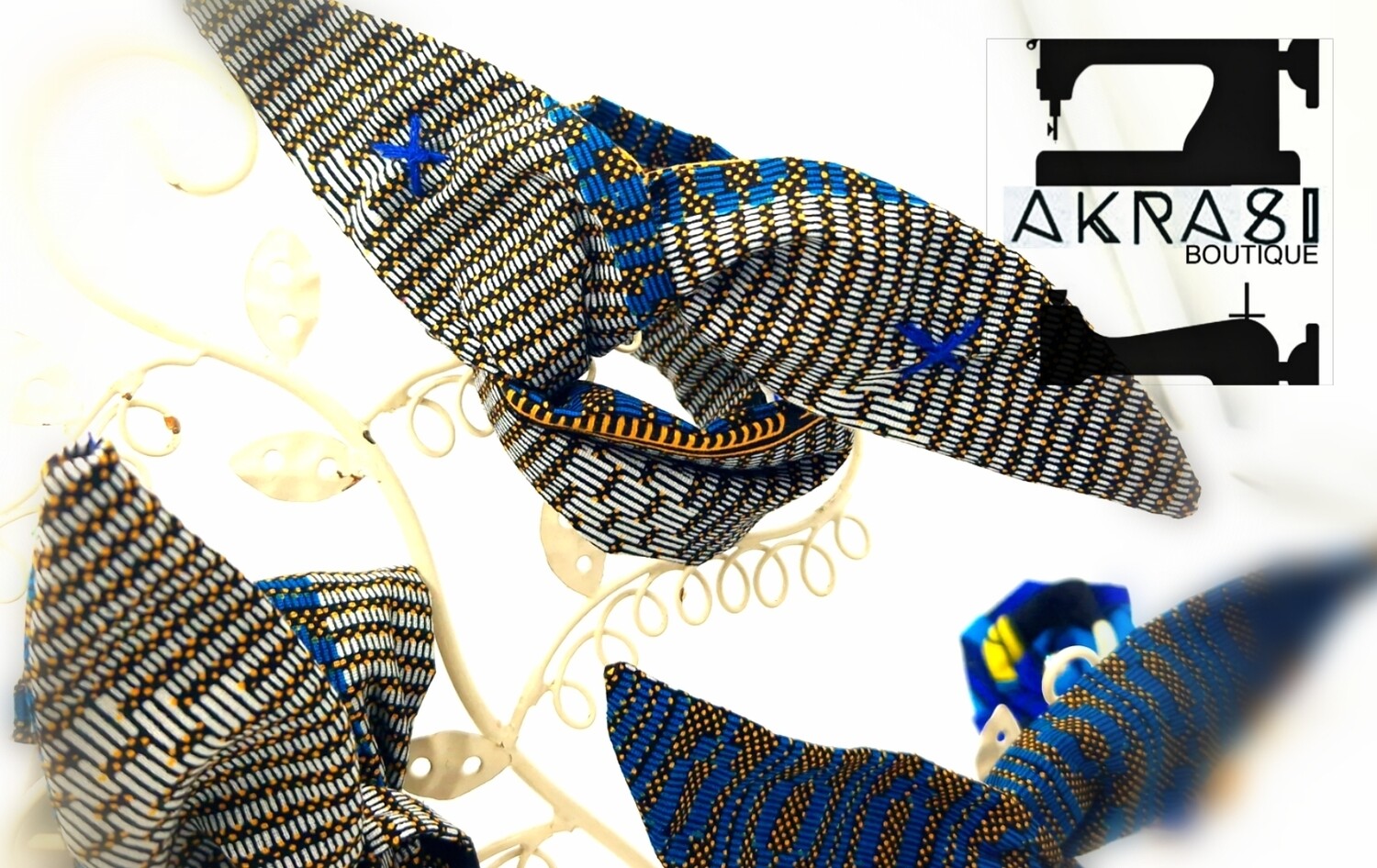 Ankara print wire twist bun tie | African print bun wrap | Ankara print headtie | wire hair tie