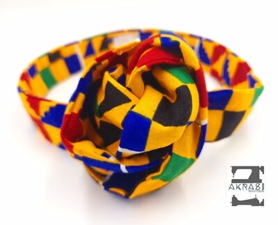 Classic Kente print wire twist hair tie | hair wrap | headband | African print headwrap | Ankara print wire headtie | wire hair tie