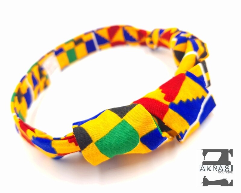 Classic Kente print wire twist hair tie | hair wrap | headband | African print headwrap | Ankara print wire headtie | wire hair tie