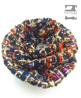 Custom handmade rose flower in tweed