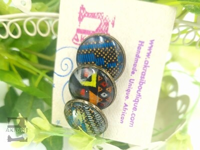 Ankara alchemy mashup collection button pins | dashiki and kente button pin