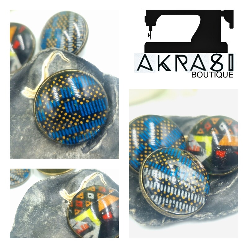 Ankara alchemy mashup collection button pins | dashiki and kente button pin