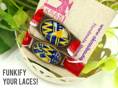 Ankara alchemy collection shoe tag | kente lace locks | clothing accessories