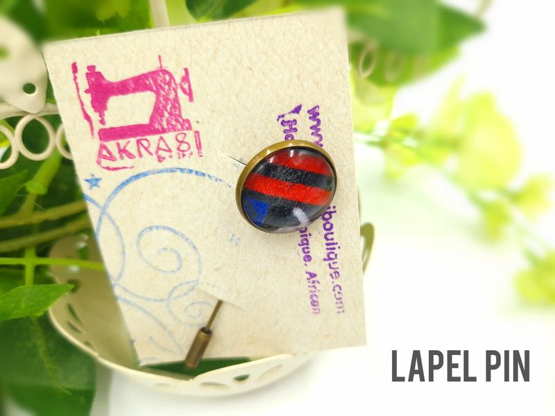 African detail lapel pin | ankara scarf pin | hat pin