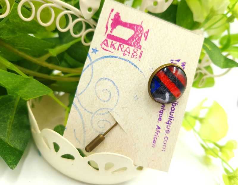 African detail lapel pin | ankara scarf pin | hat pin