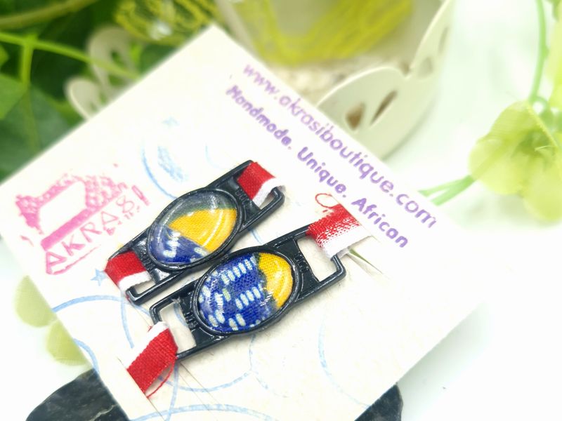 Ankara alchemy collection shoe tag | kente lace locks | clothing accessories