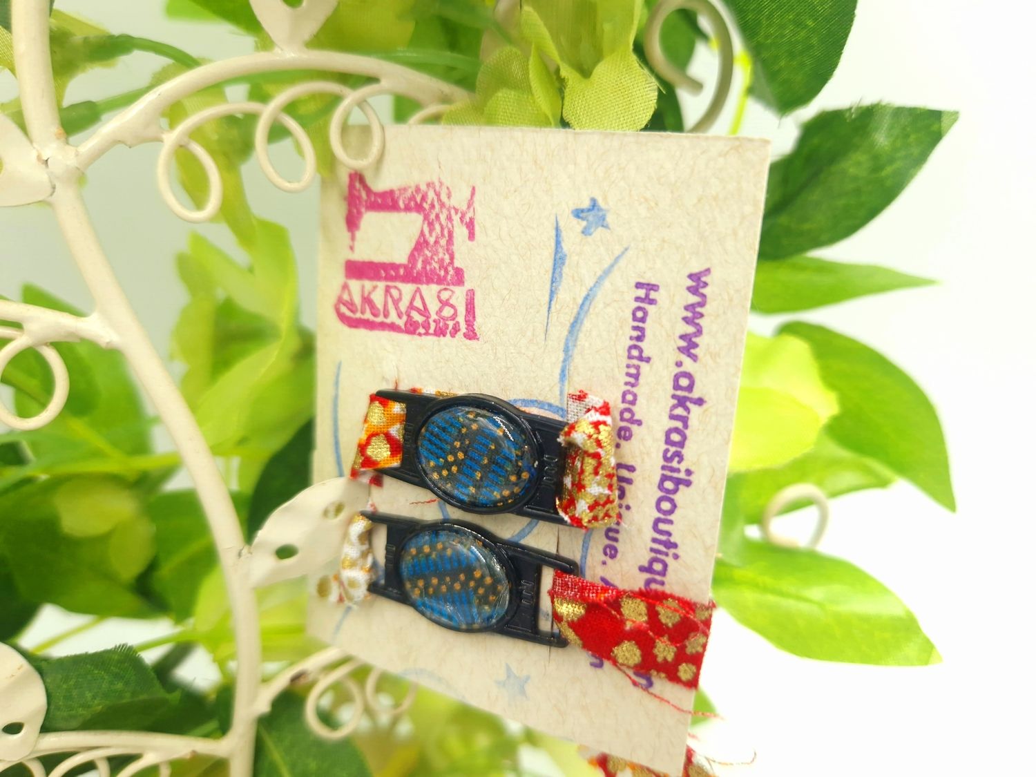 Ankara alchemy collection shoe tag | black kente lace locks | clothing accessories