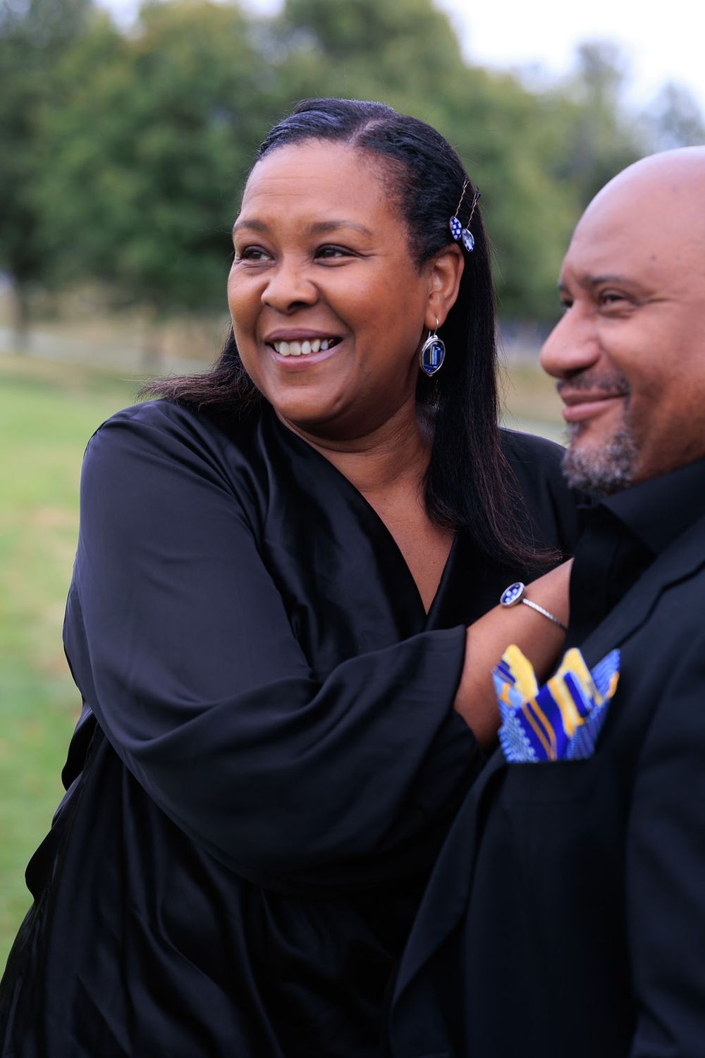 His and hers kente wax print accessory set