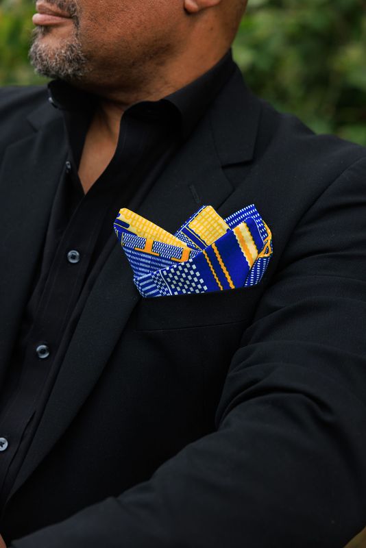 His and hers kente wax print accessory set